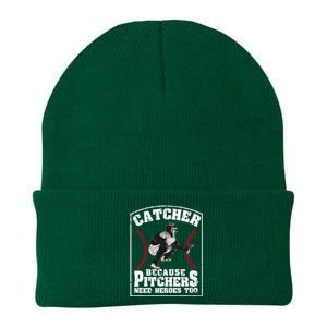 Baseball Catchers Catcher Because Pitchers Need Heroes Too Knit Cap Winter Beanie