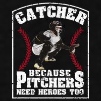 Baseball Catchers Catcher Because Pitchers Need Heroes Too Ladies PosiCharge Tri-Blend Wicking Tank