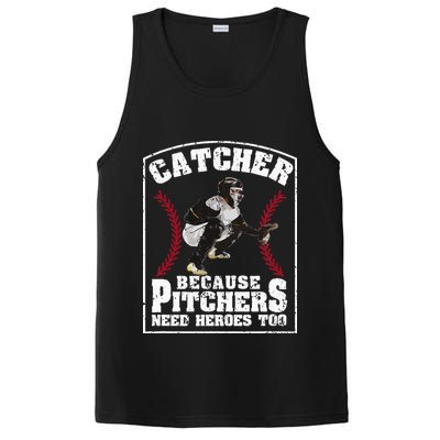Baseball Catchers Catcher Because Pitchers Need Heroes Too PosiCharge Competitor Tank