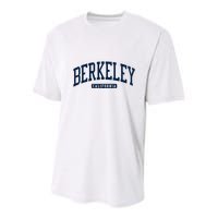 Berkeley California Ca College Style Youth Performance Sprint T-Shirt