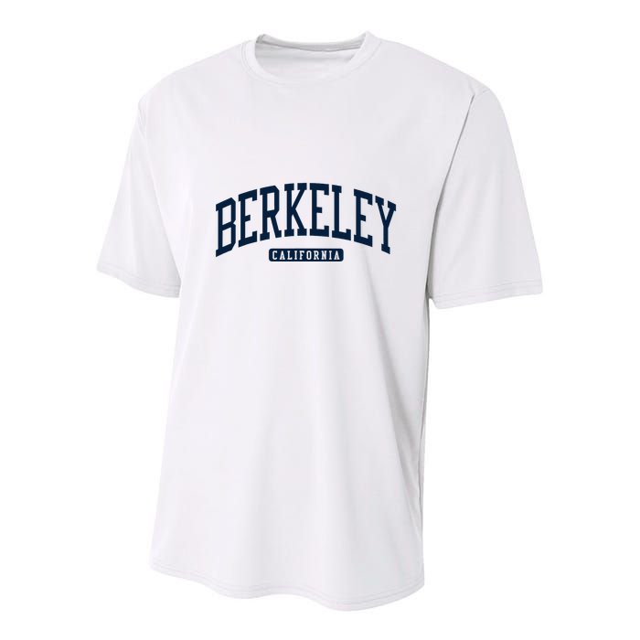 Berkeley California Ca College Style Youth Performance Sprint T-Shirt