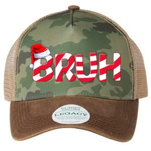 Bruh Christmas Candy Cane For Teen Boy Funny Xmas Bruh Legacy Tie Dye Trucker Hat