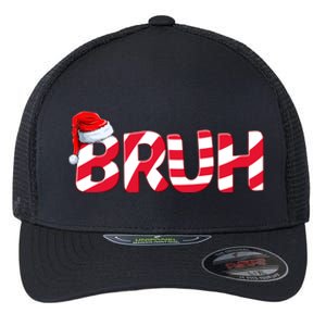 Bruh Christmas Candy Cane For Teen Boy Funny Xmas Bruh Flexfit Unipanel Trucker Cap