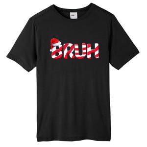 Bruh Christmas Candy Cane For Teen Boy Funny Xmas Bruh Tall Fusion ChromaSoft Performance T-Shirt