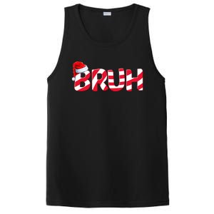 Bruh Christmas Candy Cane For Teen Boy Funny Xmas Bruh PosiCharge Competitor Tank