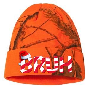 Bruh Christmas Candy Cane For Teen Boy Funny Xmas Bruh Kati Licensed 12" Camo Beanie