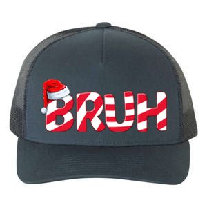 Bruh Christmas Candy Cane For Teen Boy Funny Xmas Bruh Yupoong Adult 5-Panel Trucker Hat