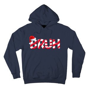 Bruh Christmas Candy Cane For Teen Boy Funny Xmas Bruh Hoodie