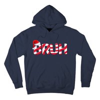 Bruh Christmas Candy Cane For Teen Boy Funny Xmas Bruh Hoodie