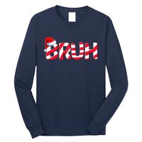 Bruh Christmas Candy Cane For Teen Boy Funny Xmas Bruh Long Sleeve Shirt