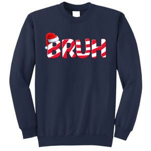 Bruh Christmas Candy Cane For Teen Boy Funny Xmas Bruh Sweatshirt