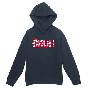 Bruh Christmas Candy Cane For Teen Boy Funny Xmas Bruh Urban Pullover Hoodie