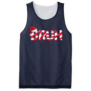 Bruh Christmas Candy Cane For Teen Boy Funny Xmas Bruh Mesh Reversible Basketball Jersey Tank