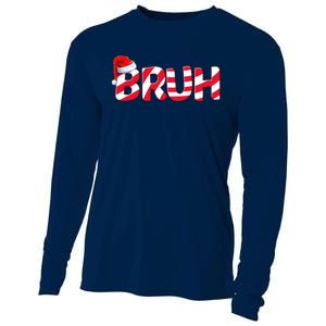 Bruh Christmas Candy Cane For Teen Boy Funny Xmas Bruh Cooling Performance Long Sleeve Crew