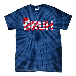 Bruh Christmas Candy Cane For Teen Boy Funny Xmas Bruh Tie-Dye T-Shirt