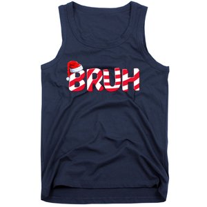 Bruh Christmas Candy Cane For Teen Boy Funny Xmas Bruh Tank Top