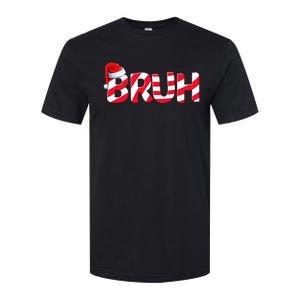 Bruh Christmas Candy Cane For Teen Boy Funny Xmas Bruh Softstyle CVC T-Shirt