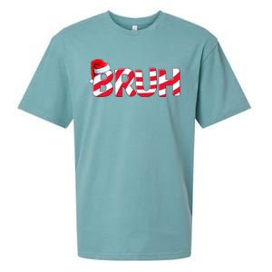 Bruh Christmas Candy Cane For Teen Boy Funny Xmas Bruh Sueded Cloud Jersey T-Shirt