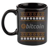Bitcoin Cryptocurrency Christmas Holiday 11oz C Handle Ceramic Mug