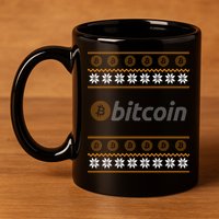 Bitcoin Cryptocurrency Christmas Holiday 11oz C Handle Ceramic Mug
