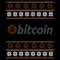 Bitcoin Cryptocurrency Christmas Holiday Cropped Pullover Crew