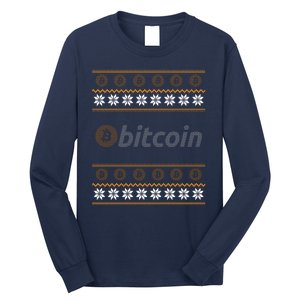 Bitcoin Cryptocurrency Christmas Holiday Long Sleeve Shirt