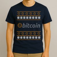 Bitcoin Cryptocurrency Christmas Holiday T-Shirt