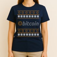 Bitcoin Cryptocurrency Christmas Holiday T-Shirt