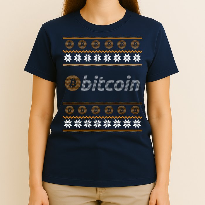 Bitcoin Cryptocurrency Christmas Holiday T-Shirt
