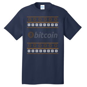 Bitcoin Cryptocurrency Christmas Holiday Tall T-Shirt