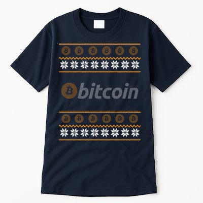 Bitcoin Cryptocurrency Christmas Holiday Tall T-Shirt