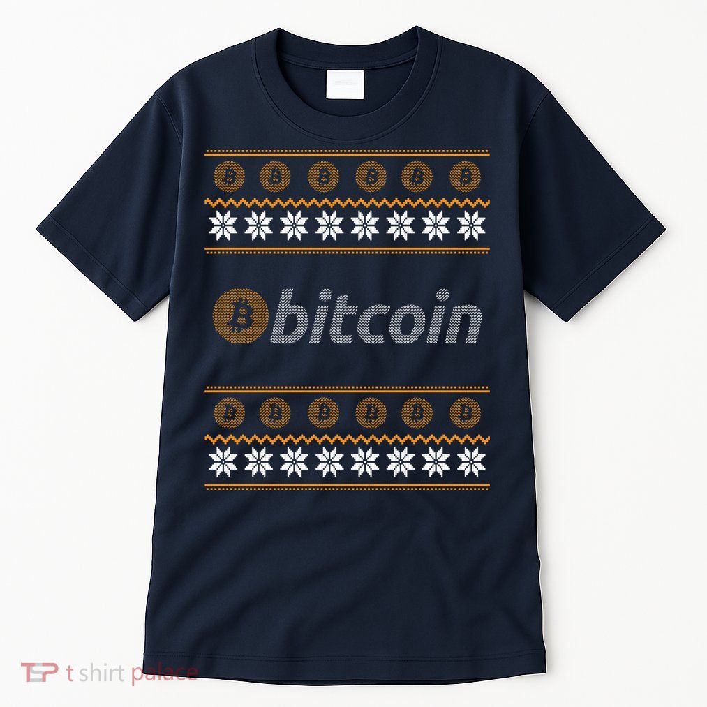 Bitcoin Cryptocurrency Christmas Holiday Tall T-Shirt