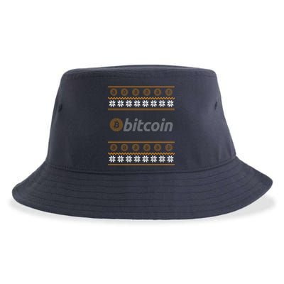 Bitcoin Cryptocurrency Christmas Holiday Sustainable Bucket Hat
