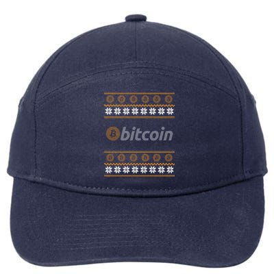 Bitcoin Cryptocurrency Christmas Holiday 7-Panel Snapback Hat