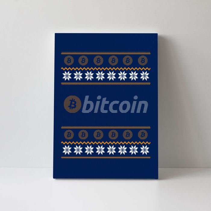 Bitcoin Cryptocurrency Christmas Holiday Canvas