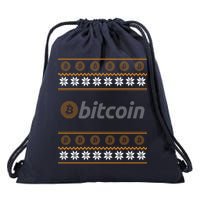 Bitcoin Cryptocurrency Christmas Holiday Drawstring Bag