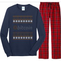 Bitcoin Cryptocurrency Christmas Holiday Long Sleeve Pajama Set