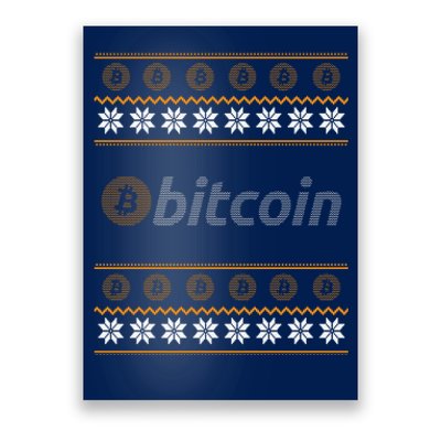 Bitcoin Cryptocurrency Christmas Holiday Poster