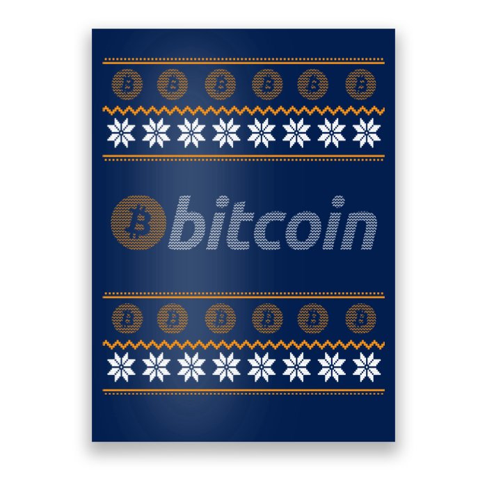 Bitcoin Cryptocurrency Christmas Holiday Poster