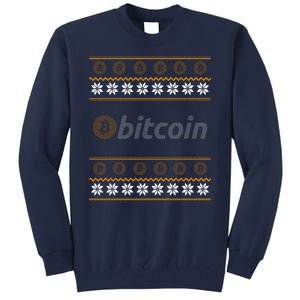 Bitcoin Cryptocurrency Christmas Holiday Tall Sweatshirt