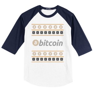 Bitcoin Cryptocurrency Christmas Holiday Baseball Sleeve Shirt