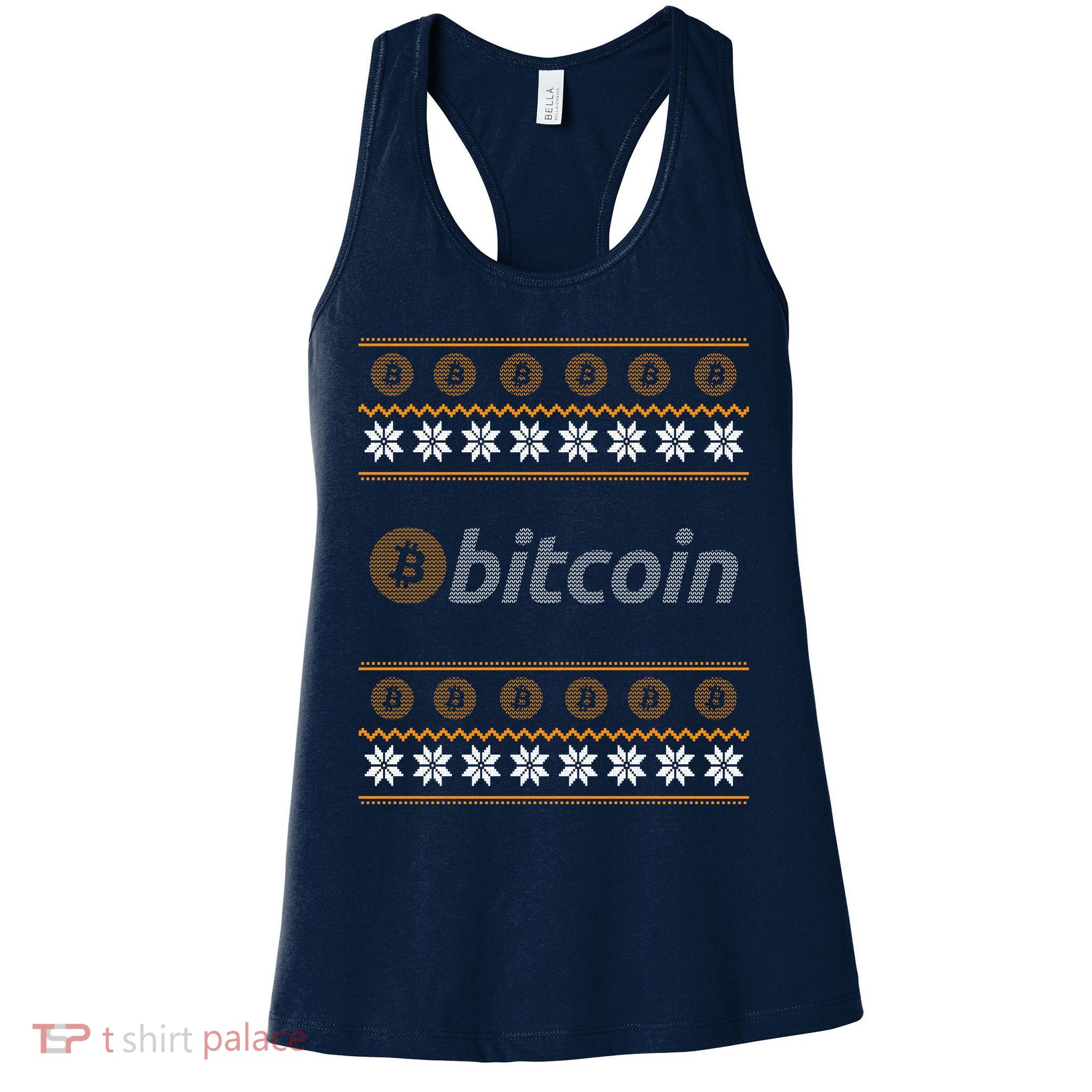 Bitcoin Cryptocurrency Christmas Holiday Womens Tank Top
