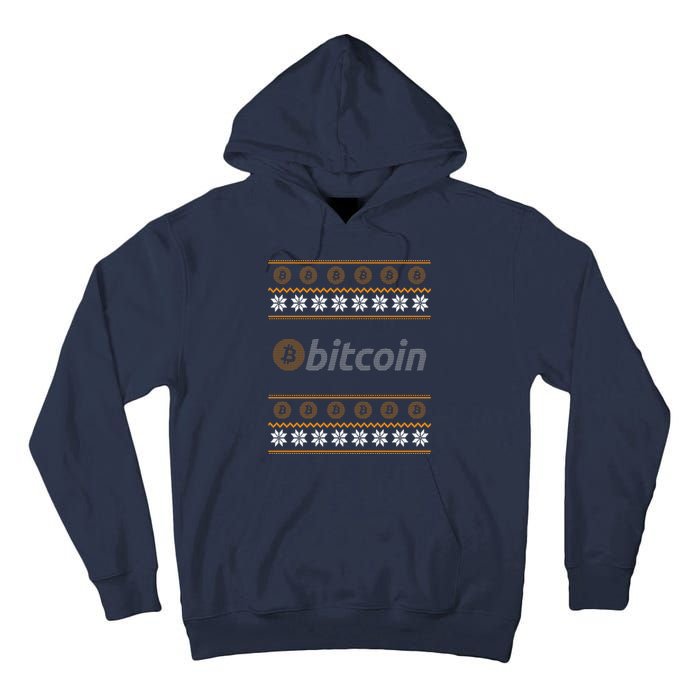 Bitcoin Cryptocurrency Christmas Holiday Tall Hoodie