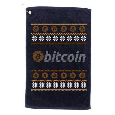 Bitcoin Cryptocurrency Christmas Holiday Golf Towel