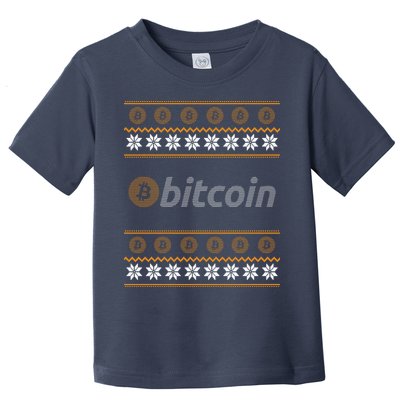 Bitcoin Cryptocurrency Christmas Holiday Toddler T-Shirt
