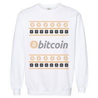 Bitcoin Cryptocurrency Christmas Holiday Garment-Dyed Sweatshirt