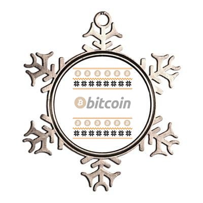 Bitcoin Cryptocurrency Christmas Holiday Metallic Star Ornament