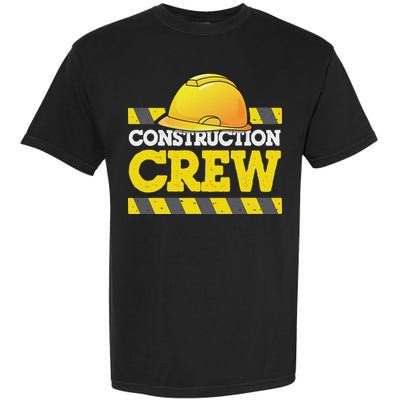 Boy Construction Crew Birthday Party Supplies Group Matching Garment-Dyed Heavyweight T-Shirt