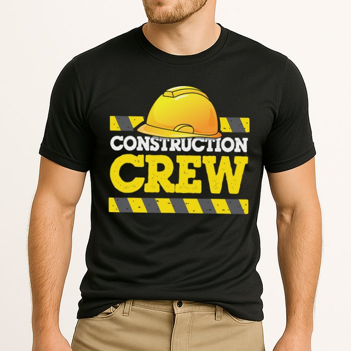 Boy Construction Crew Birthday Party Supplies Group Matching Cooling Performance Crew T-Shirt