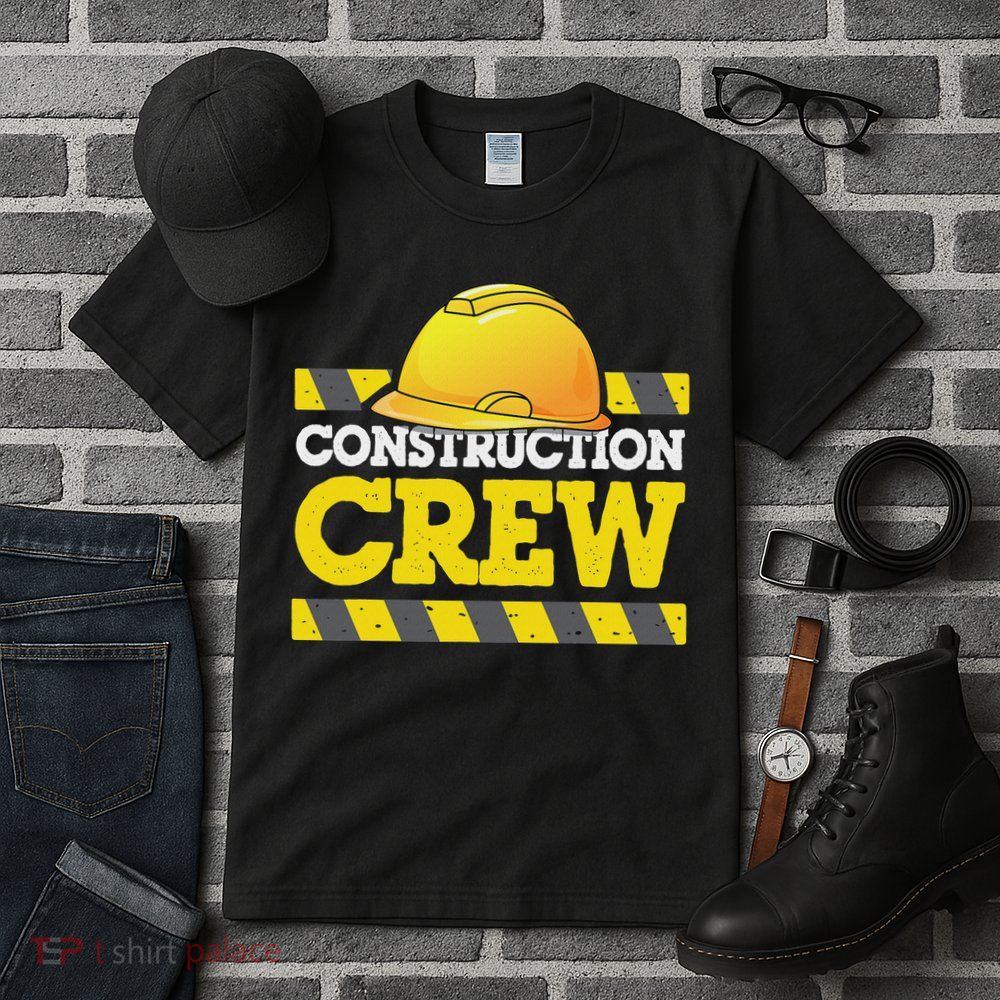 Boy Construction Crew Birthday Party Supplies Group Matching Tall T-Shirt